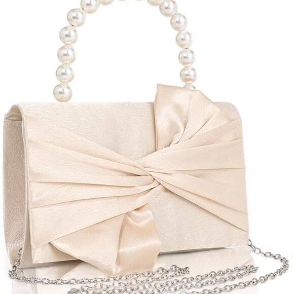 Fashionable Pearl-Handled Clutch Bag - Ideal 8x9 Accessory for Special Occasions - Picture 1 of 7